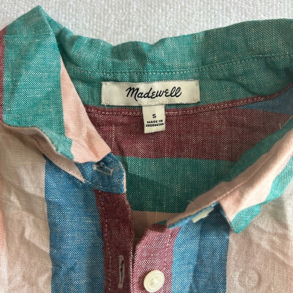 Madewell Linen Blend Central Shirtdress in Flagstaff Stripe - Picture 5 of 12
